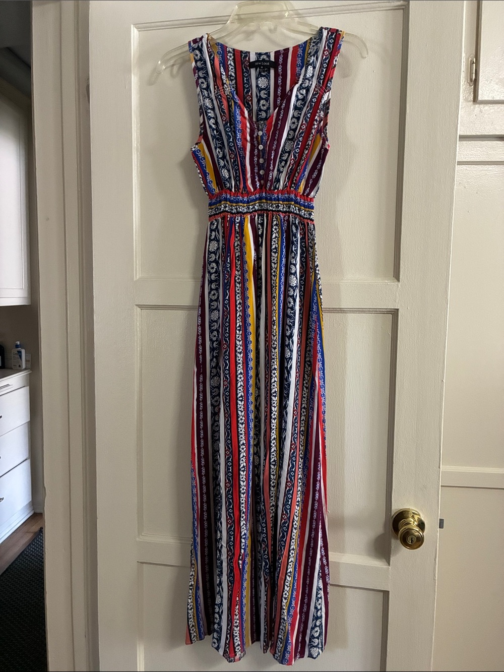 New Look Multicolor Striped Sleeveless Maxi Dress